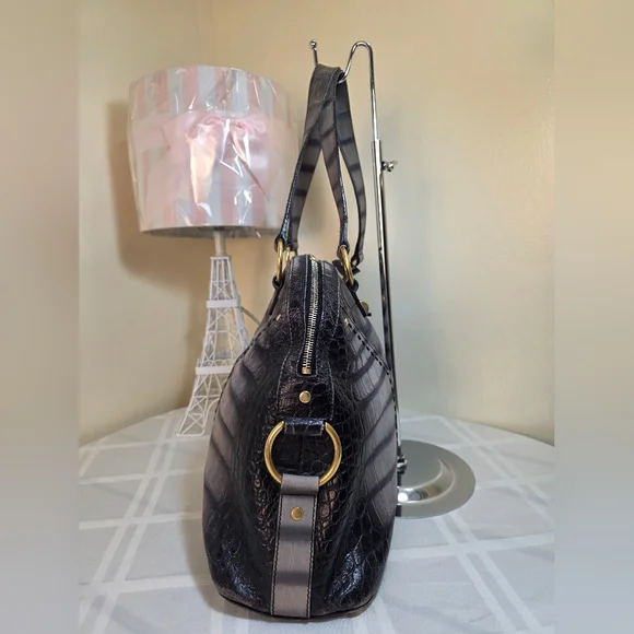 YSL Rive Gauche Embossed Suede Muse Bag. With COA. VGUC - Picture 10 of 14